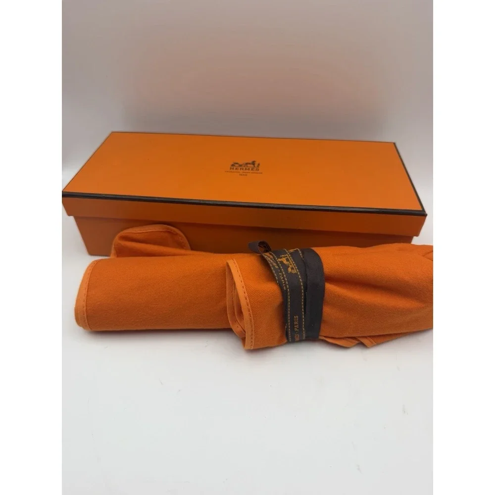 Hermès Paris Tout Simple HTS 4 Pc Stainless Flatware Set Box & Travel Roll